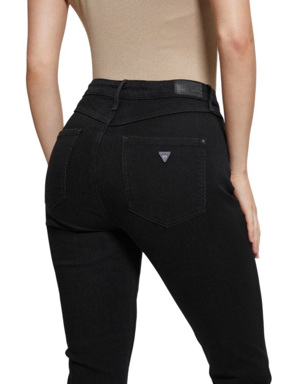 NWT Guess 1981 Black Skinny Jeans High Rise Stretch Jeans Size 32 X 29